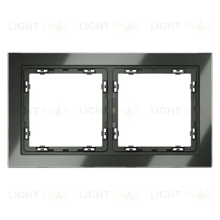 Рамка двойная Voltum S70, титан стекло VLS110206 VLS110206