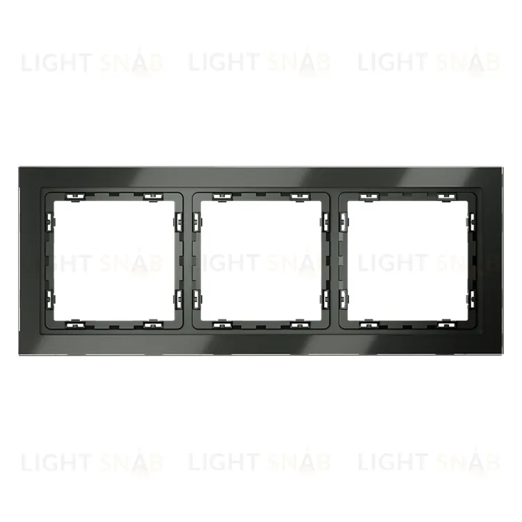 Рамка тройная Voltum S70, титан стекло VLS110306 VLS110306