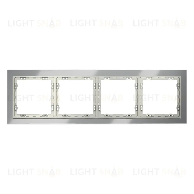 Рамка четверная Voltum S70, сталь стекло VLS110405 VLS110405