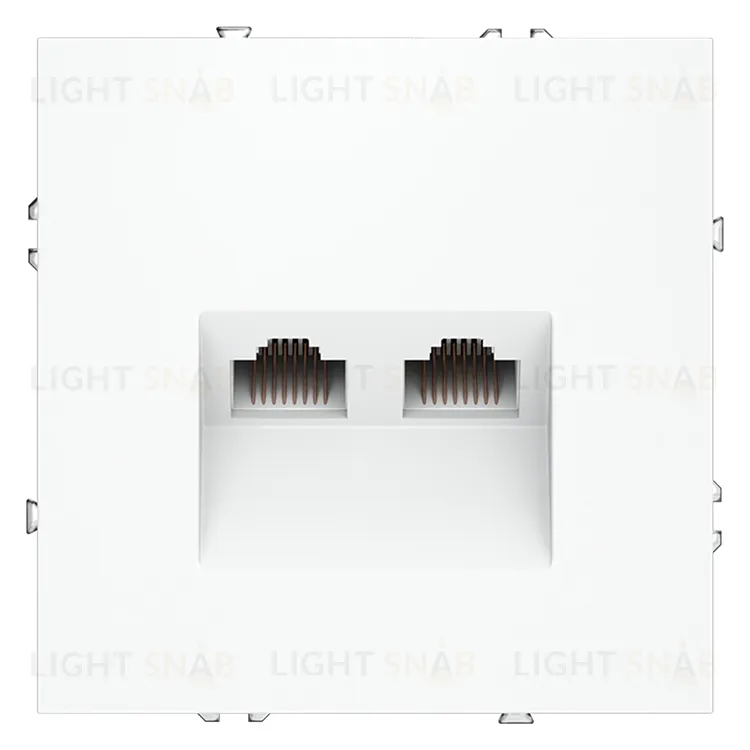 Розетка компьютерная двойная Voltum S70 RJ45 6Е кат., белый матовый VLS060202 VLS060202