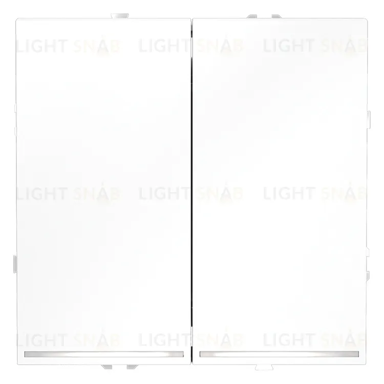 Выключатель двухклавишный проходной с подсветкой Voltum S70 10А, белый матовый VLS020402 VLS020402