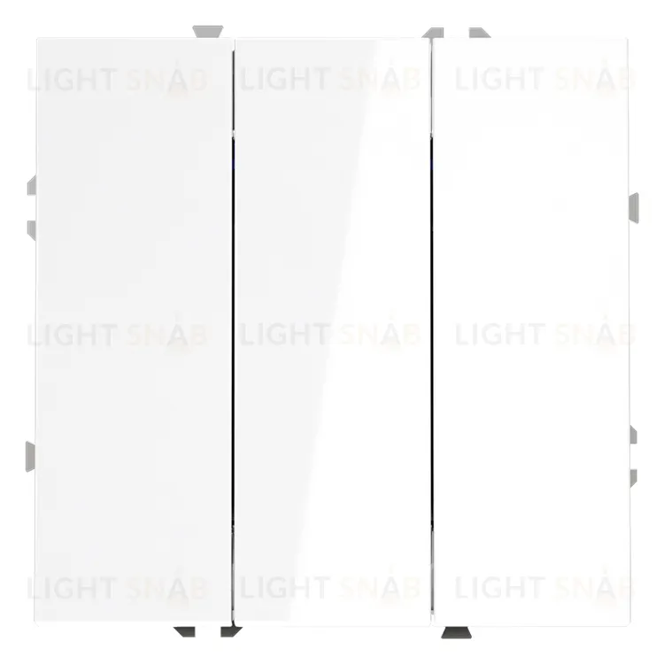 Выключатель трехклавишный Voltum S70 10А, белый глянцевый VLS030101 VLS030101