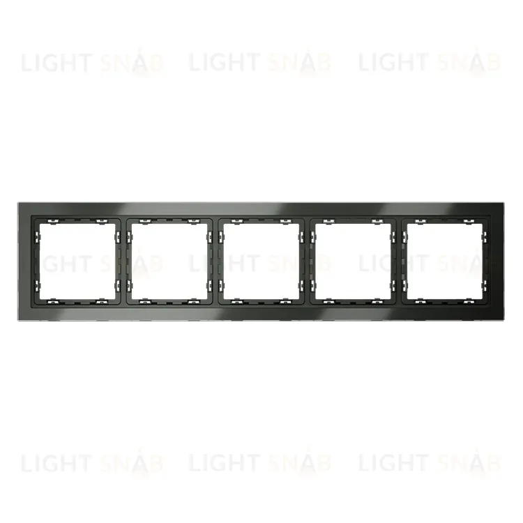 Рамка пятерная Voltum S70, титан стекло VLS110506 VLS110506