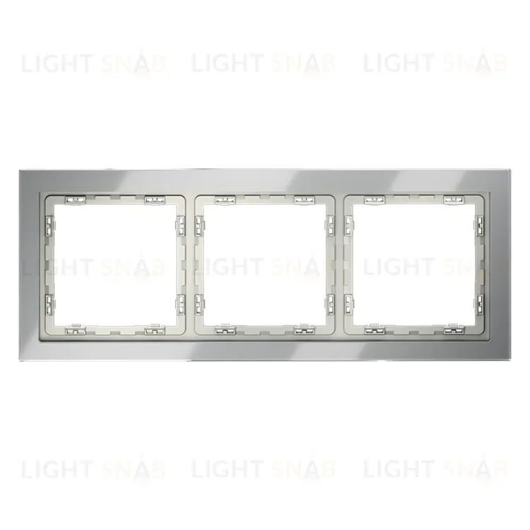 Рамка тройная Voltum S70, сталь стекло VLS110305 VLS110305