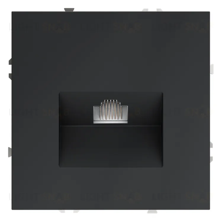 Розетка компьютерная одинарная Voltum S70 RJ45 6Е кат., графит VLS060107 VLS060107