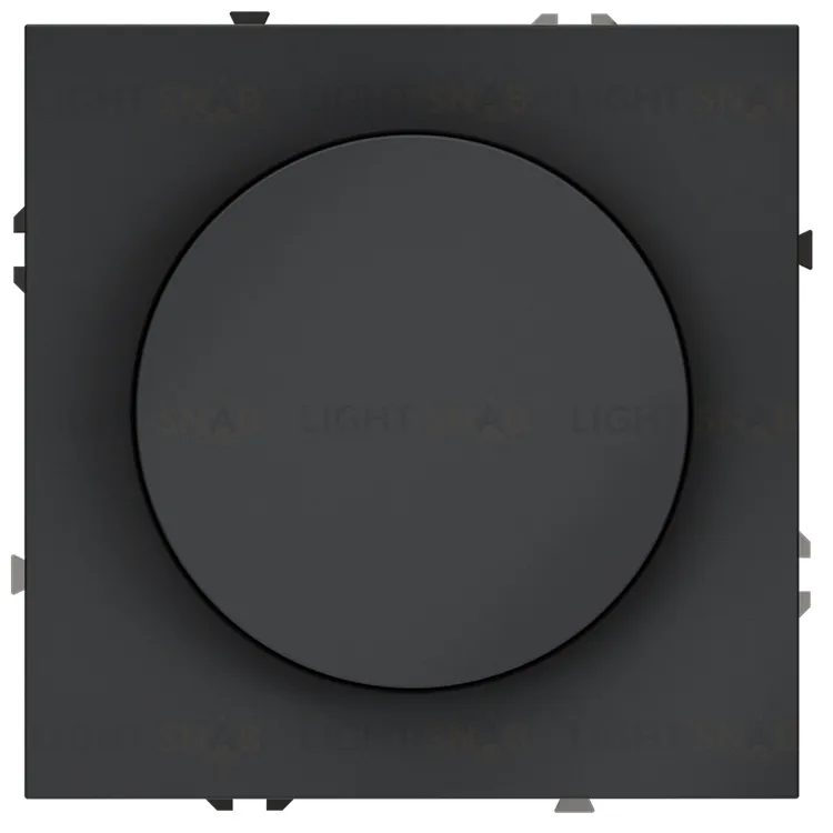 Светорегулятор поворотно-нажимной (LED 200Вт, галог. и лампы накал. 600Вт) Voltum S70, графит VLS070307 VLS070307