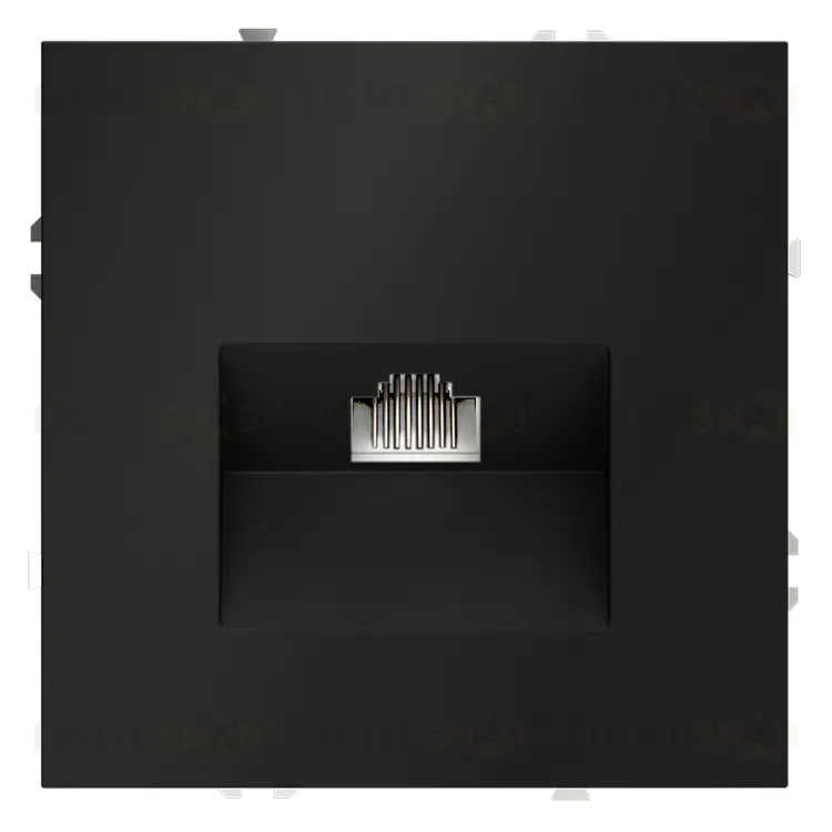 Розетка компьютерная одинарная Voltum S70 RJ45 6Е кат., черный матовый VLS060108 VLS060108