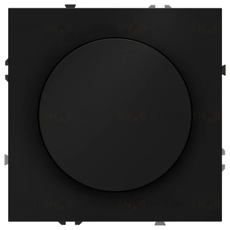 Светорегулятор поворотно-нажимной (LED 200Вт, галог. и лампы накал. 600Вт) Voltum S70, черный матовый VLS070308 VLS070308