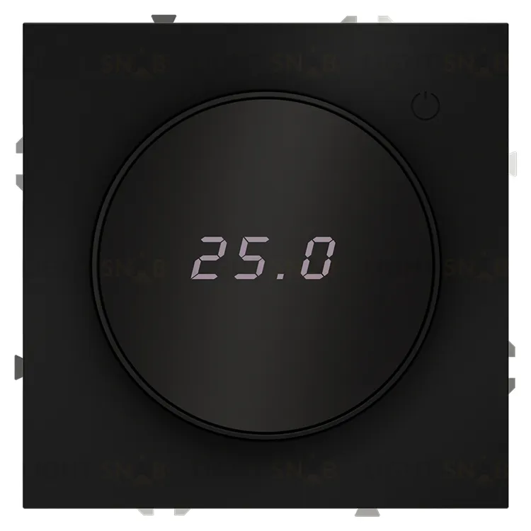 Регулятор теплого пола с датчиком пола Voltum S70 16А, черный матовый VLS070108 VLS070108