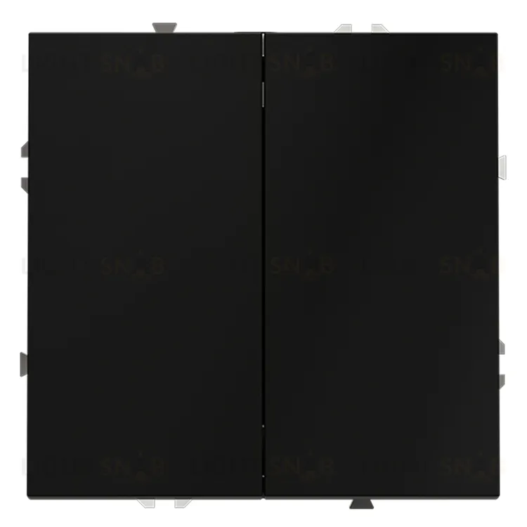 Выключатель двухклавишный Voltum S70 10А, черный матовый VLS020108 VLS020108