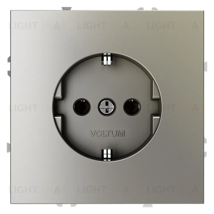 Розетка с заземлением Voltum S70 16А, безвинтовой зажим, шелк VLS040104 VLS040104
