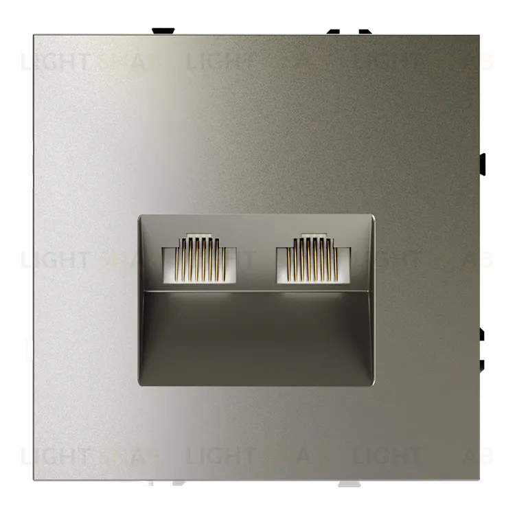 Розетка компьютерная двойная Voltum S70 RJ45 6Е кат., шелк VLS060204 VLS060204