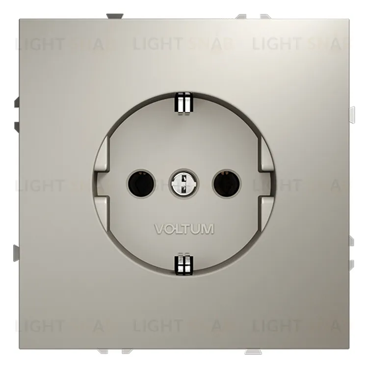 Розетка с заземлением Voltum S70 16А, безвинтовой зажим, кашемир VLS040103 VLS040103