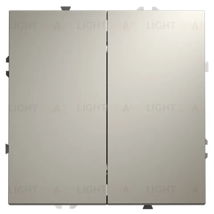 Выключатель двухклавишный кнопочный Voltum S70 10А, кашемир VLS020603 VLS020603