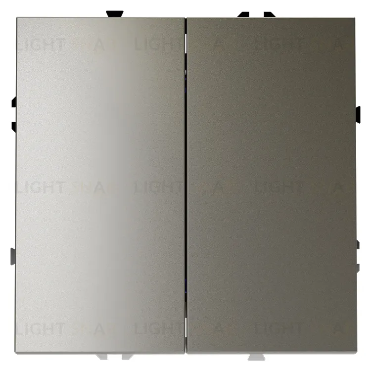 Выключатель двухклавишный Voltum S70 10А, шелк VLS020104 VLS020104