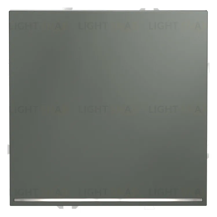 Выключатель одноклавишный проходной с подсветкой Voltum S70 10А, титан VLS010406 VLS010406