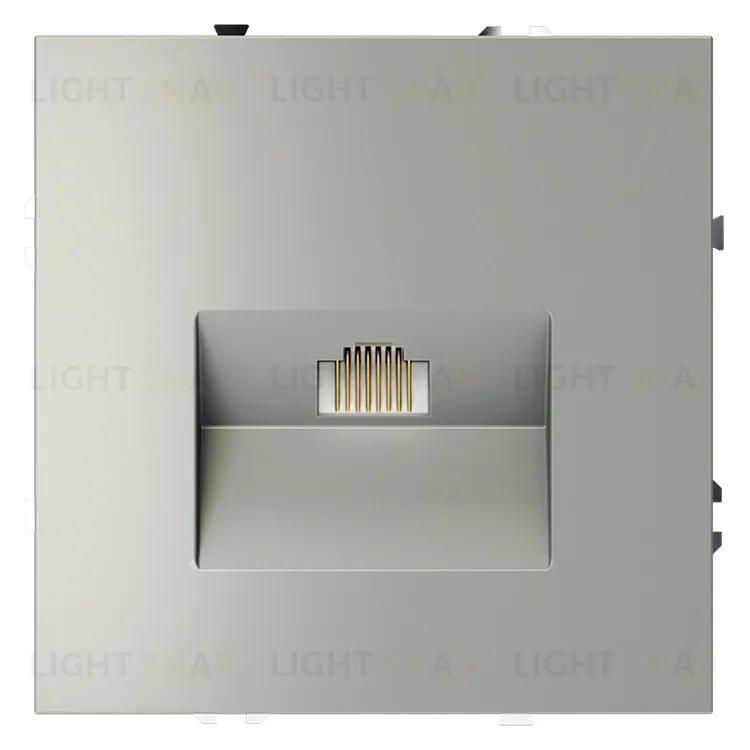 Розетка компьютерная одинарная Voltum S70 RJ45 6Е кат., сталь VLS060105 VLS060105