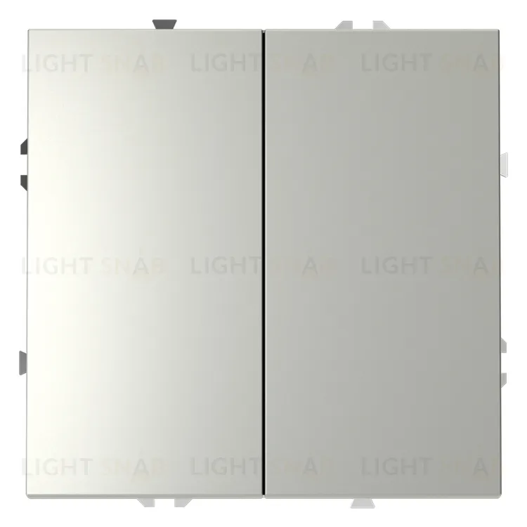 Выключатель двухклавишный проходной Voltum S70 10А, сталь VLS020305 VLS020305