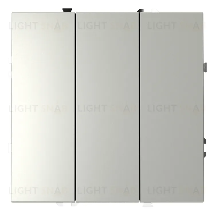 Выключатель трехклавишный Voltum S70 10А, сталь VLS030105 VLS030105