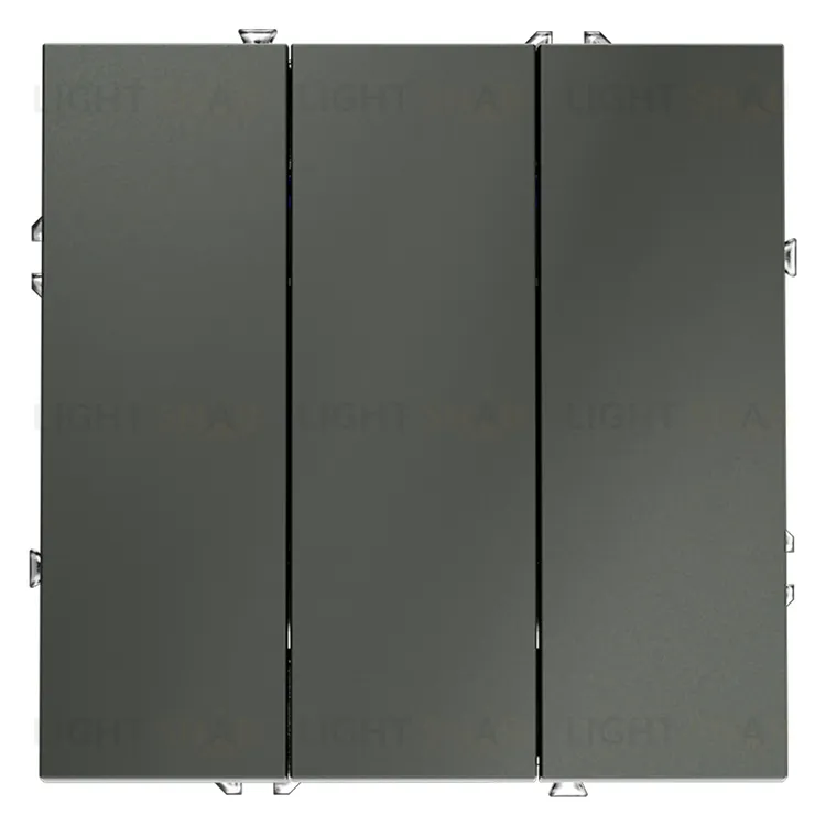 Выключатель трехклавишный Voltum S70 10А, титан VLS030106 VLS030106