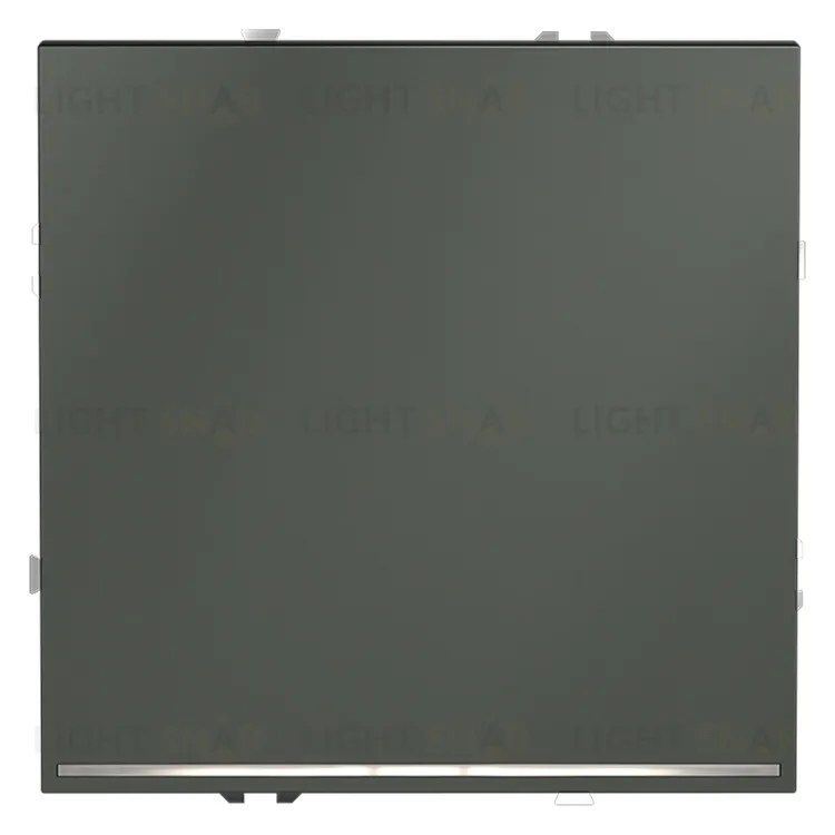 Выключатель одноклавишный с подсветкой Voltum S70 10А, титан VLS010206 VLS010206