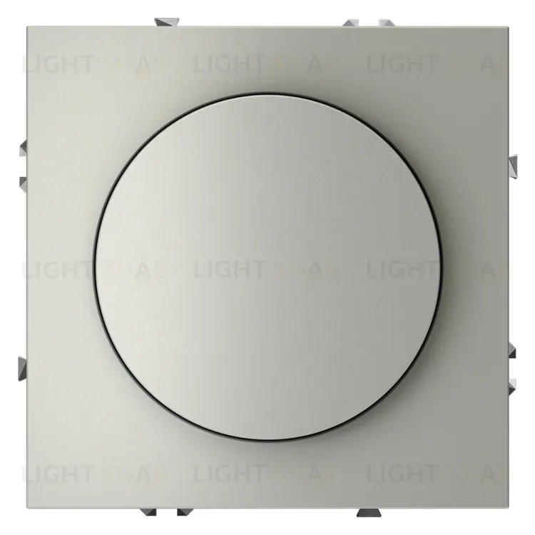 Светорегулятор поворотно-нажимной (LED 200Вт, галог. и лампы накал. 600Вт) Voltum S70, сталь VLS070305 VLS070305