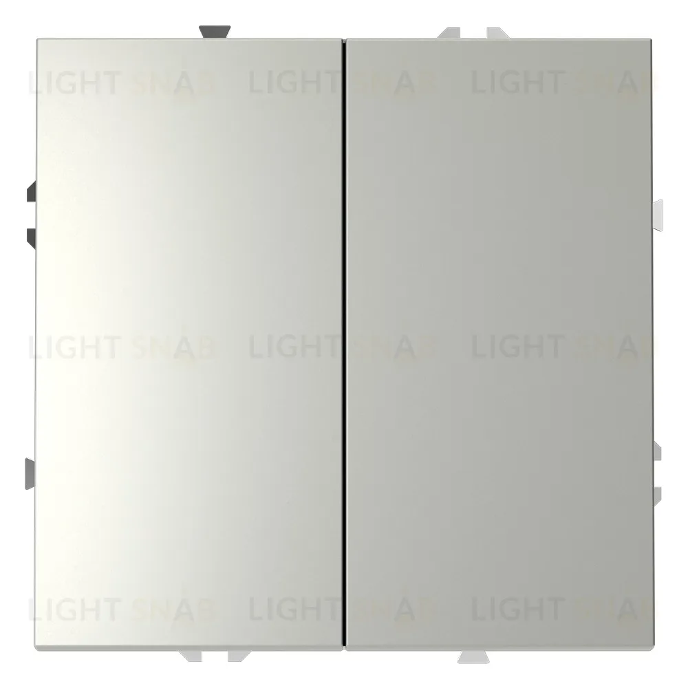 Выключатель двухклавишный Voltum S70 10А, сталь VLS020105 VLS020105