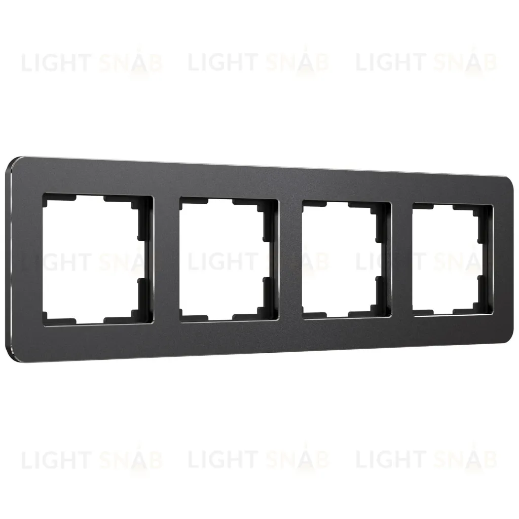 Рамка четверная Werkel Platinum черный алюминий a059219 a059219