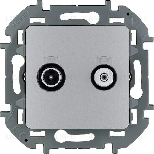Розетка TV-SAT единственная (звезда), Daccord (Legrand) INSPIRIA алюминий 673882 673882