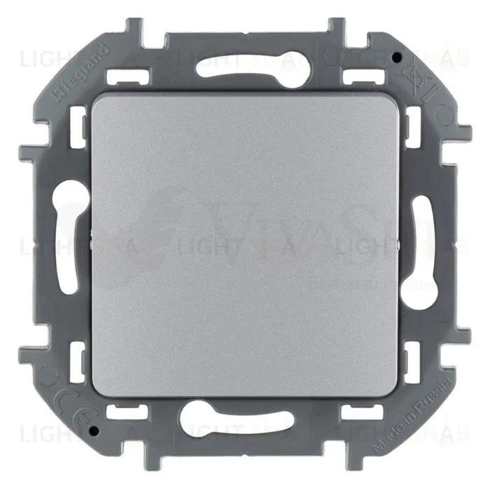 Переключатель кнопочный одноклавишный Daccord (Legrand) INSPIRIA алюминий 673692 673692