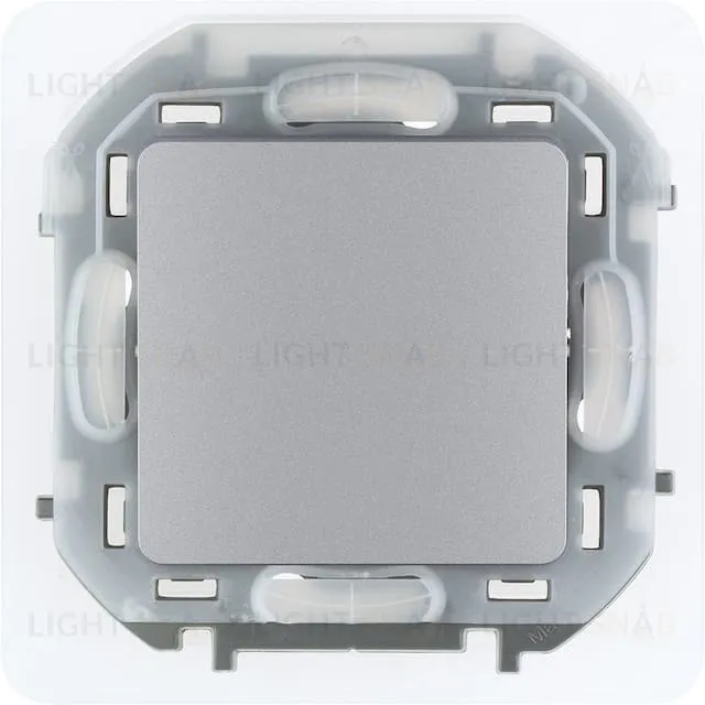 Выключатель одноклавишный проходной (из 2-х мест) IP44 Daccord (Legrand) INSPIRIA 10A/250В, алюминий 673672 673672