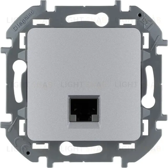 Розетка компьютерная одинарная 5 кат, RJ 45, UTP Daccord (Legrand) INSPIRIA, алюминий 673827 673827