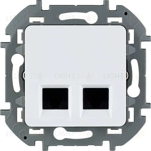 Розетка компьютерная двойная 5 кат, RJ 45, UTP Daccord (Legrand) INSPIRIA, белый 673835 673835