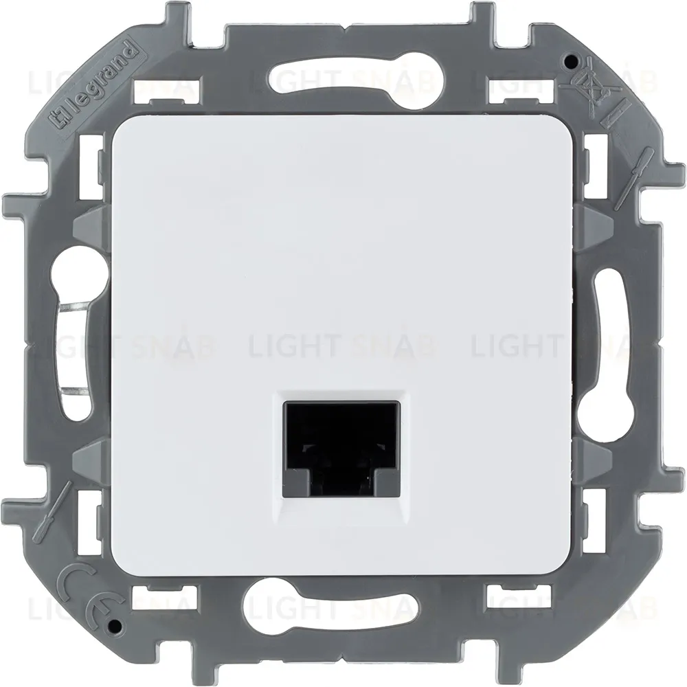 Розетка компьютерная одинарная 6 кат, RJ 45, UTP Daccord (Legrand) INSPIRIA, белый 673830 673830