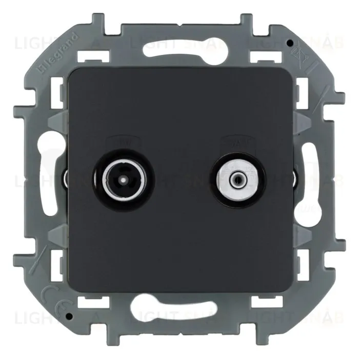 Розетка TV-SAT единственная (звезда), Daccord (Legrand) INSPIRIA антрацит 673883 673883