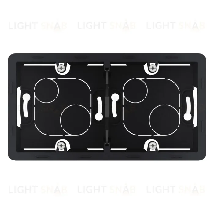 Двухместная коробка для накладного монтажа Daccord (Legrand) INSPIRIA, антрацит 673993 673993