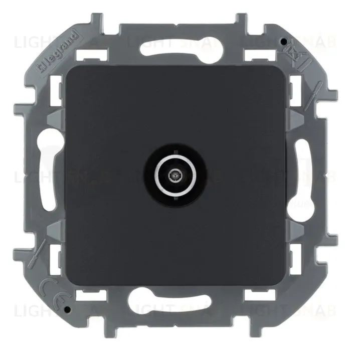 Розетка TV оконечная 10дБ 862 МГц, Daccord (Legrand) INSPIRIA антрацит 673873 673873