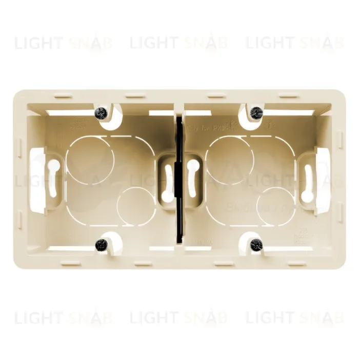 Двухместная коробка для накладного монтажа Daccord (Legrand) INSPIRIA, слоновая кость 673991 673991