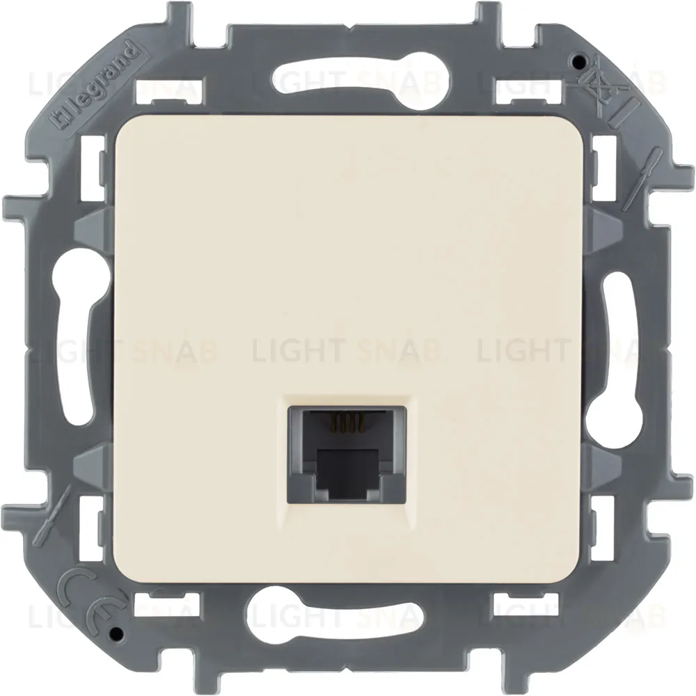 Розетка телефонная одинарная RJ 11 Daccord (Legrand) INSPIRIA, слоновая кость 673821 673821