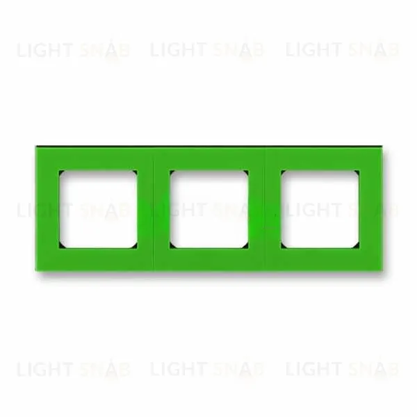 Рамка тройная ABB Levit зеленый-дымчатый чёрный 2CHH015030A6067 2CHH015030A6067