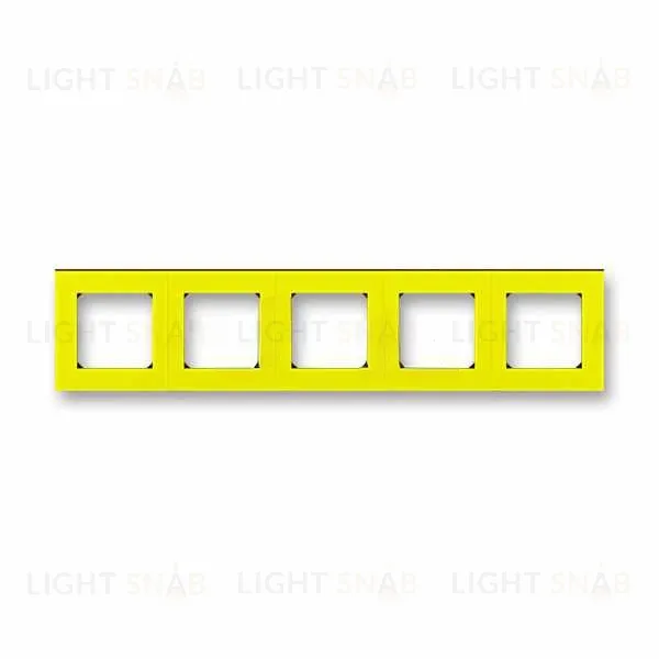Рамка пятерная ABB Levit желтый-дымчатый чёрный 2CHH015050A6064 2CHH015050A6064