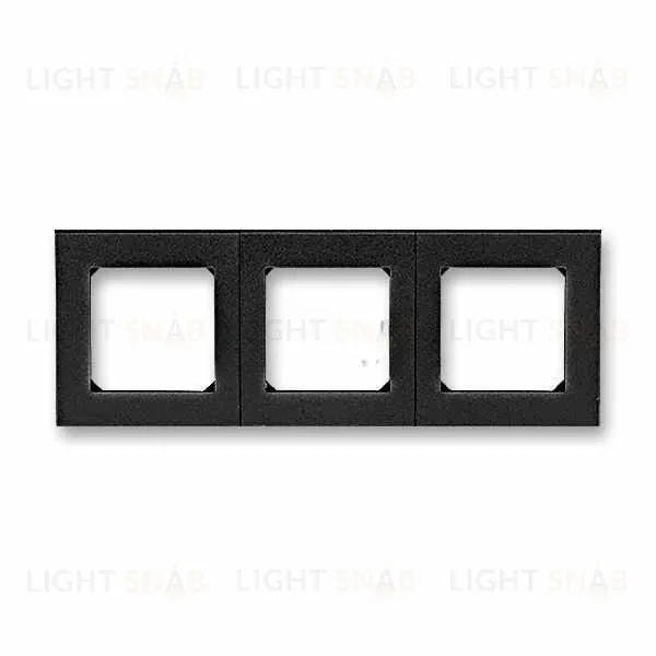 Рамка тройная ABB Levit антрацит-дымчатый чёрный 2CHH015030A6063 2CHH015030A6063