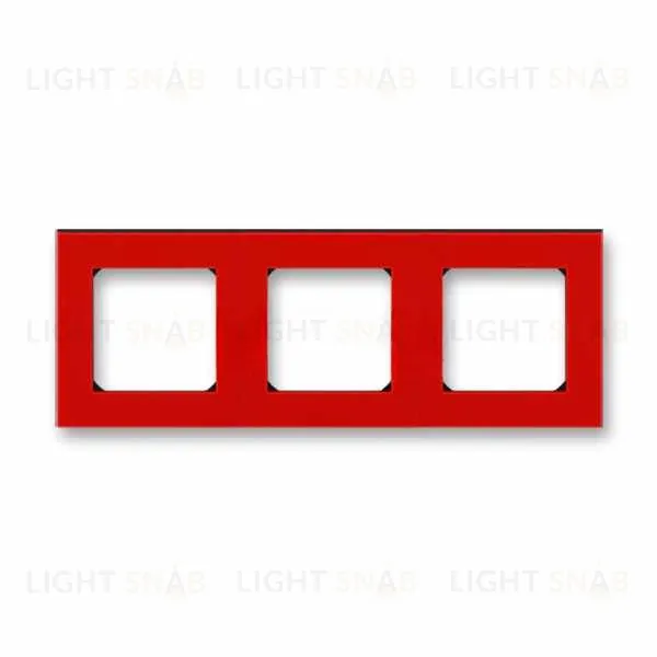 Рамка тройная ABB Levit красный-дымчатый чёрный 2CHH015030A6065 2CHH015030A6065