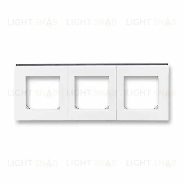 Рамка тройная ABB Levit белый-дымчатый чёрный 2CHH015030A6062 2CHH015030A6062