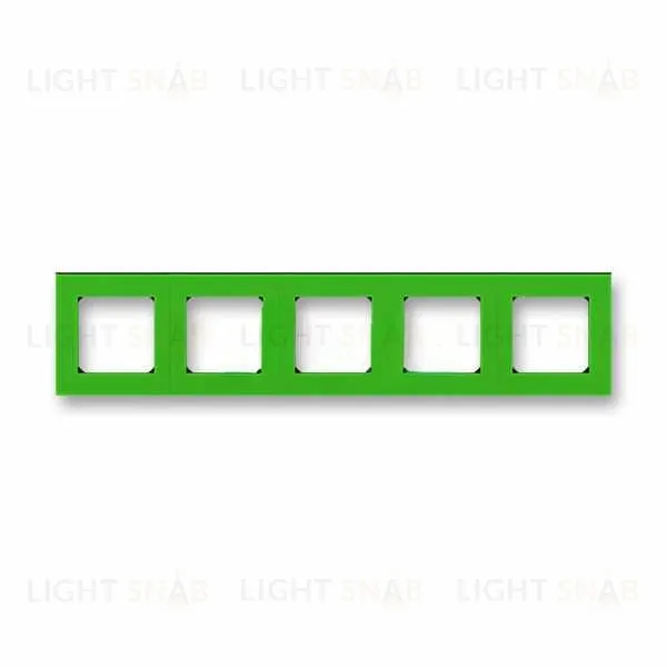Рамка пятерная ABB Levit зеленый-дымчатый чёрный 2CHH015050A6067 2CHH015050A6067