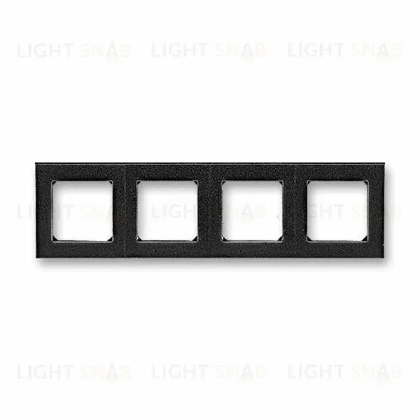 Рамка четверная ABB Levit антрацит-дымчатый чёрный 2CHH015040A6063 2CHH015040A6063