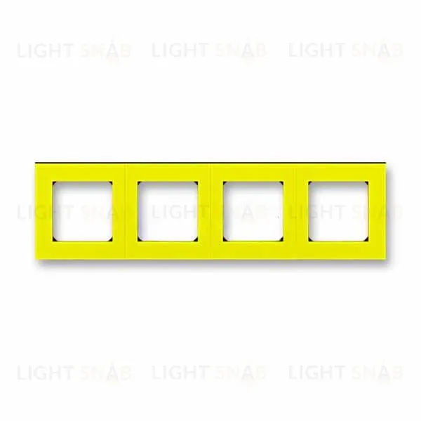 Рамка четверная ABB Levit желтый-дымчатый чёрный 2CHH015040A6064 2CHH015040A6064