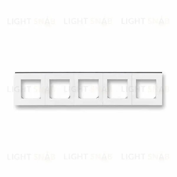 Рамка пятерная ABB Levit белый-дымчатый чёрный 2CHH015050A6062 2CHH015050A6062