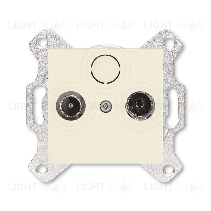 Розетка TV-R проходная ABB Levit, слоновая кость 2CHH083607A6017 2CHH083607A6017