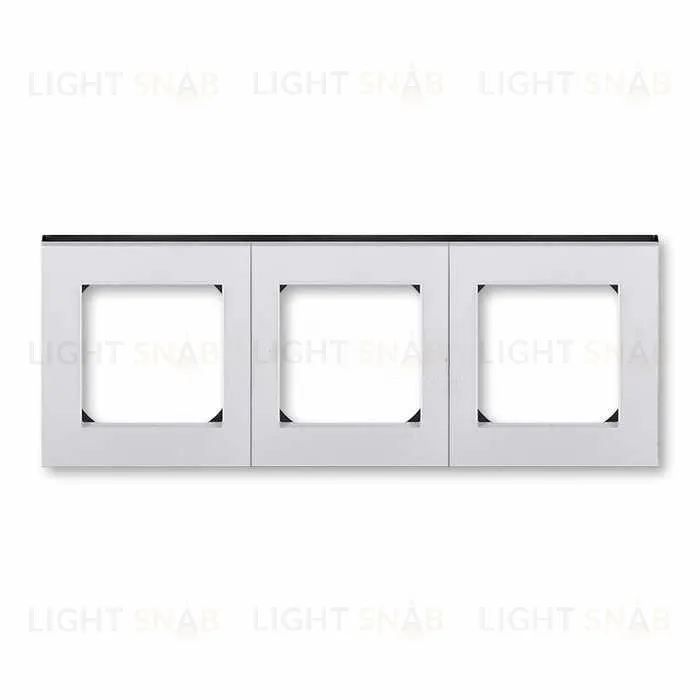 Рамка тройная ABB Levit серебро-дымчатый чёрный 2CHH015030A6070 2CHH015030A6070